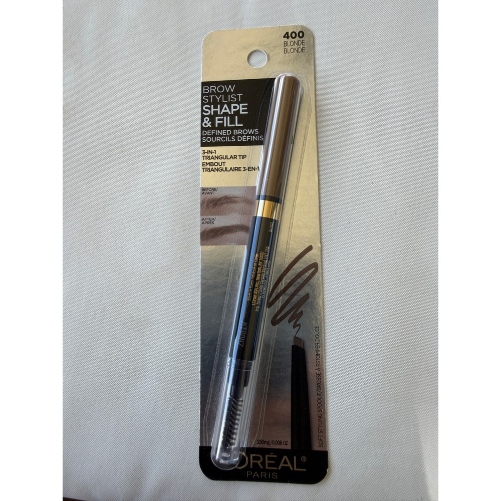 L'Oreal Brow Stylist Shape & Fill Mechanical Pencil 400 Blonde 0.008oz New